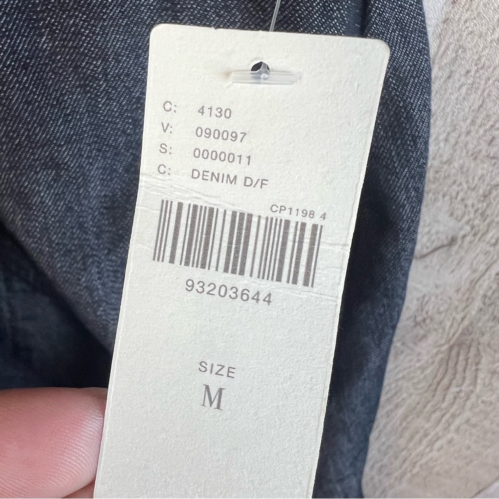 NWT Anthropologie Pilcro Short-Sleeve Square-Neck Denim Mini Dress Medium - Picture 14 of 15